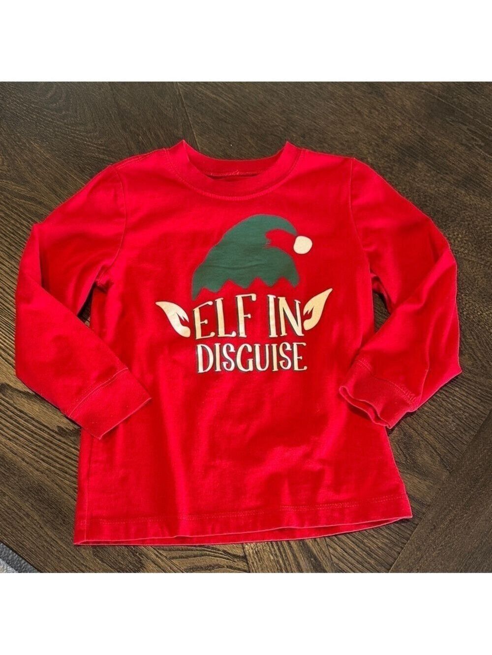 Carters Red Elf in Disguise Long Sleeve Tee
